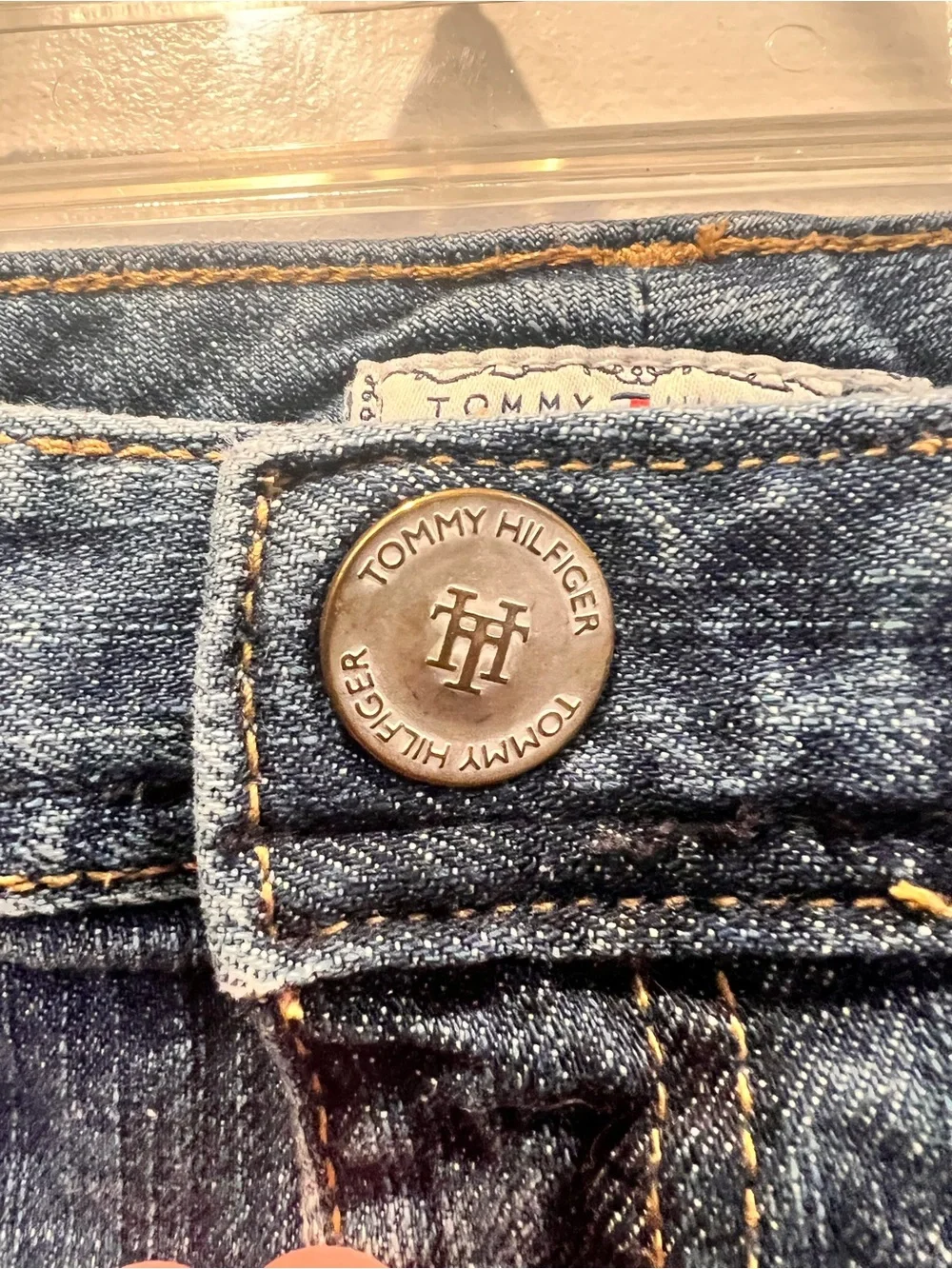 Tommy Hilfiger Denim Mini Skirt Medium Wash Classic 5-Pocket Jean Skirt Size 6